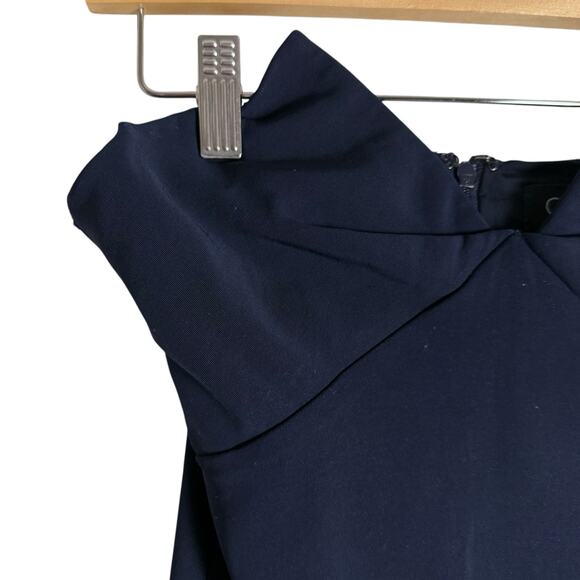 Cushnie Strapless Bustier Navy Blue V-Neck Sheath Mini Dress Size 0 - Picture 7 of 14